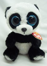 Ty Beanie Boos Big Eyed Bamboo The Panda Bear 6&quot; Stuffed Animal Toy New - £11.68 GBP