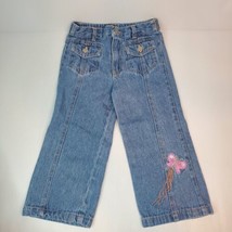 Liz Claiborne Lizwear Jeans Toddler Girls Sz 2T Embroidered Butterfly De... - $12.19