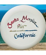 Vtg Santa Monica Pier California 10”Frisbee Flying Disc White Metallic G... - $27.12 CAD