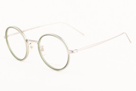 Oliver Peoples G. Ponti-2 1292T 5254 Brushed Chrome / Yellow Eyeglasses + clip - $342.02