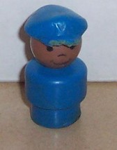 Vintage 80&#39;s Fisher Price Little People Blue Police Man Rare HTF AA - £7.56 GBP