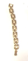 Joan Rivers Chain Link Bracelet Gold Tone Classic Money Jewelry Gift VTG Signed - £27.05 GBP