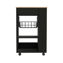 Sonex Kitchen Cart, Black &amp; Light Oak - $266.61 CAD