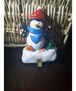 Christmas/Holiday Penguin Ceramic Stocking Holder-Brand New-SHIPS N 24 H... - €21,51 EUR