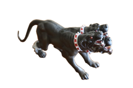 PAPO 3 Three Headed Black Dog Toy Figure 2010 Fantasy Greek Myth Cerberu... - £5.59 GBP