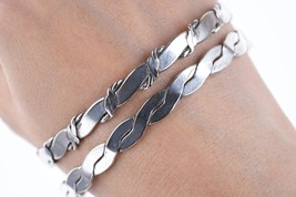 2 Retro Mexican Sterling bangle bracelets - $103.95