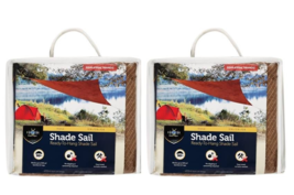 Triangle Shade Sail Canopy 10&#39; Ready-to-Hang Walnut Coolaroo 450809 (2-P... - $51.97