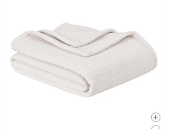 Berkshire Throw Ivory Chenille Knit Reversible Velvet Plush Polyester 60" X 70" Item image 4