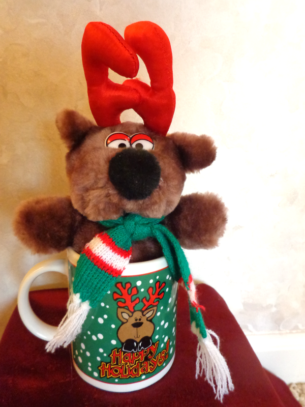 Joelson Holiday Reindeer Bear in a Christmas Mug (#2763) - $24.99
