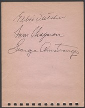 1940&#39;S SIGNED ALBUM PAGE X3 SAM CHAPMAN GEORGE ARMSTRONG ELBIE FLETCHER ... - €12,57 EUR