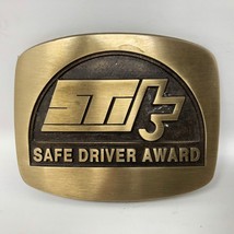 VTG Safe Driver Award Solid Brass Belt Buckle Trucking Driving School Hipster - £17.48 GBP