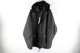 NOS Vintage 90s Streetwear Mens 2XL Fleece Lined Waterproof Hooded Parka Jacket - £77.86 GBP