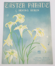 VTG 1933 Easter Parade by Irving Berlin Sheet Music Art Deco Lily Floral Design - £7.50 GBP