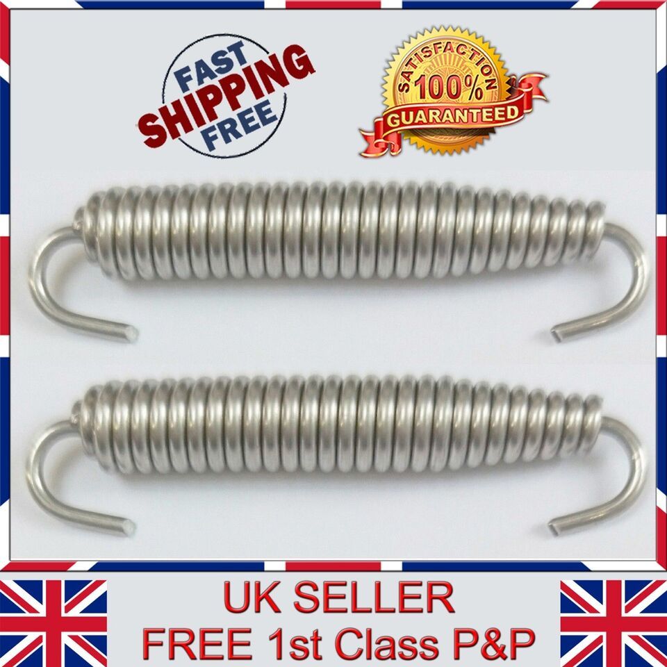 2 Pcs Stainless Steel Motorbike Exhaust Springs 40mm Expansion Chambers ... - $5.23