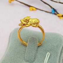 24K Imitation Gold Plated Bracelet Does Not Fade Pixiu Ingots Transfer Lucky Jew - £25.81 GBP