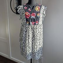 Kirundo Women’s Leopard Print Embroidered Short Dress Size Medium - $33.97
