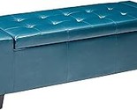 Christopher Knight Home Guernsey PU Storage Ottoman, Teal - $275.99