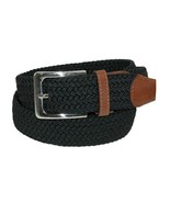 New CTM Men&#39;s Elastic Braided Stretch Belt with Silver Buckle and Tan Ta... - $17.00