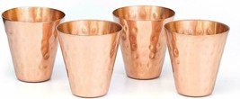 Pure Hammered 100% Pure Copper Shot Glass Set Of 4 Shot Cups 100 ML - £12.43 GBP