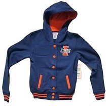 Illinois Fighting Illini Button-Down Sweatshirt w/ Hood Size XL - NWT $39.99 - £26.36 GBP