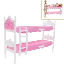 Doll Furniture Bunk Bed &amp; Pajamas Lace Mini Underwear Clothes  For Barbie Doll - £10.59 GBP