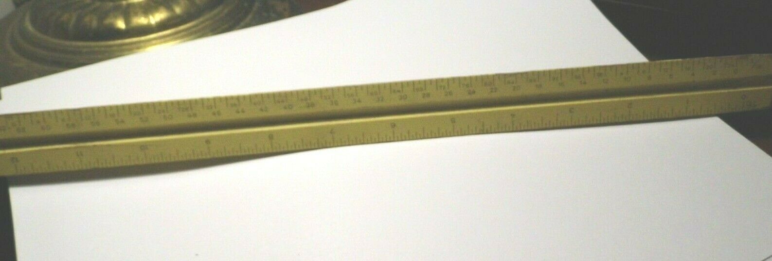 VTG  B.K.Elliott Co. 5218 Pearwood Triangular Ruler USST&#39;D WEST GERMANY - $5.84