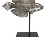 Marine Silver Tone Diamond-Tail Flasher Wrasse Fish Sculpture With Pole ... - €45,41 EUR