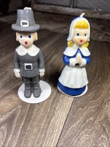 Vintage Gurley Pilgrim Boy/Girl Candles Thanksgiving Holiday 3.5” Unused... - $18.99