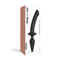 Strap-On-Me Hybrid Collection Switch Plug-In Realistic Dildo Dual-Ended Black L - £71.31 GBP