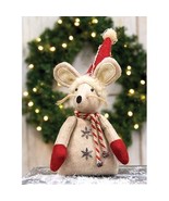 Primitive Winter Candy Cane Mouse Doll - Country Farmhouse Christmas - £40.87 GBP