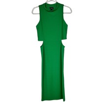 TopShop Midi Dress Cutout Sleeveless Stretch 4 Green Overlay - $29.69
