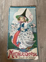 Mother Goose Book Of Rhymes Book 1917  Pblishe By Stecher Litho Vintage - $30.00