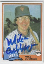 Mike Cubbage Auto - Signed Autograph 1981 Topps Traded #752 - MLB New York Mets - £2.35 GBP