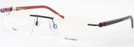 Herchen Titan Mod. 4253 Col. 2 Black /RED Eyeglasses Glasses Rimless 53-17-140mm - $97.38