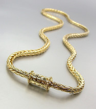 CLASSIC 18kt Gold Plated BALINESE Kali Dots Magnetic Clasp 20" Cable Necklace - $19.99