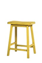 Gaucho Counter Height Stool 2Pc, Antique Yellow Finish - $128.00