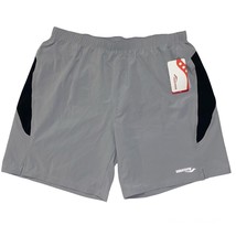 Saucony Run Dry Lux Running Shorts Gray Athletic Activewear Mens XL 10387 NWT - £15.71 GBP
