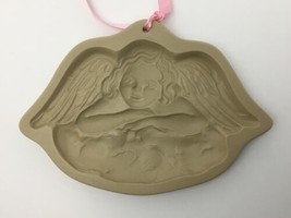 Vtg 1992 Christmas Angel Cookie Mold Cherub Face Brown Bag Baking Crafts USA - $14.80