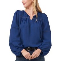 Vince Camuto Luxe Tie Neck Top in Deep Blue, Size X-Small - £20.78 GBP