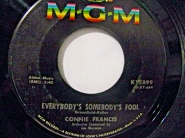 Connie Francis-Everybody&#39;s Somebody&#39;s Fool / Jealous Of You-45rpm-1960-VG - £3.16 GBP