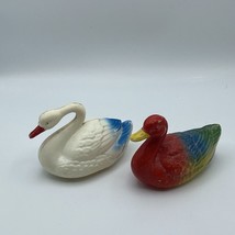 Duck And Swan Plastic Toy Figures Carnival? Possibly Soviet USSR - $12.98