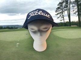 Titleist Pro V1 FootJoy Embroidered Golf Hat Navy Blue White  Mesh Fitte... - $21.87