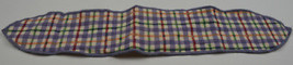 Longanerger Blueberry Plaid Handle Tie Collectible Accessory Fabric Home Decor - £8.49 GBP