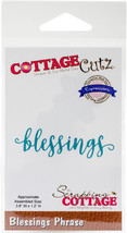 Cottagecutz Expressions Plus Die-Blessings 3.8&quot;X1.2&quot; - $10.18