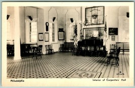 Interior Of Carpenters Hall Philadelphia Pennsylvania PA UNP B&amp;W Postcard H7 - £3.53 GBP