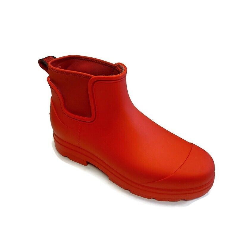 Primary image for UGG Droplet Rain Boots Womens Size 12 Waterproof Rubber Wool 1130831 Samba Red
