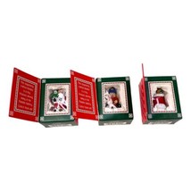 Ganz Thimble Gallery Thimbles Lot 3 Pewter Enamel Santa Stocking Christmas - $48.46