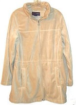 Sport-Mac Beige Velvety Velour Plush Jacket w/Large front Pockets Sz S - £46.65 GBP