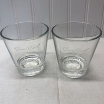 Crown Royal Rocks Glasses (Set of 2) Embossed Logo Whiskey Low Ball Glas... - £12.12 GBP
