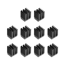 uxcell Heatsink with Thermal Conductive Adhesive Tape 9 x 9 x 12mm Black 10pcs - £11.72 GBP
